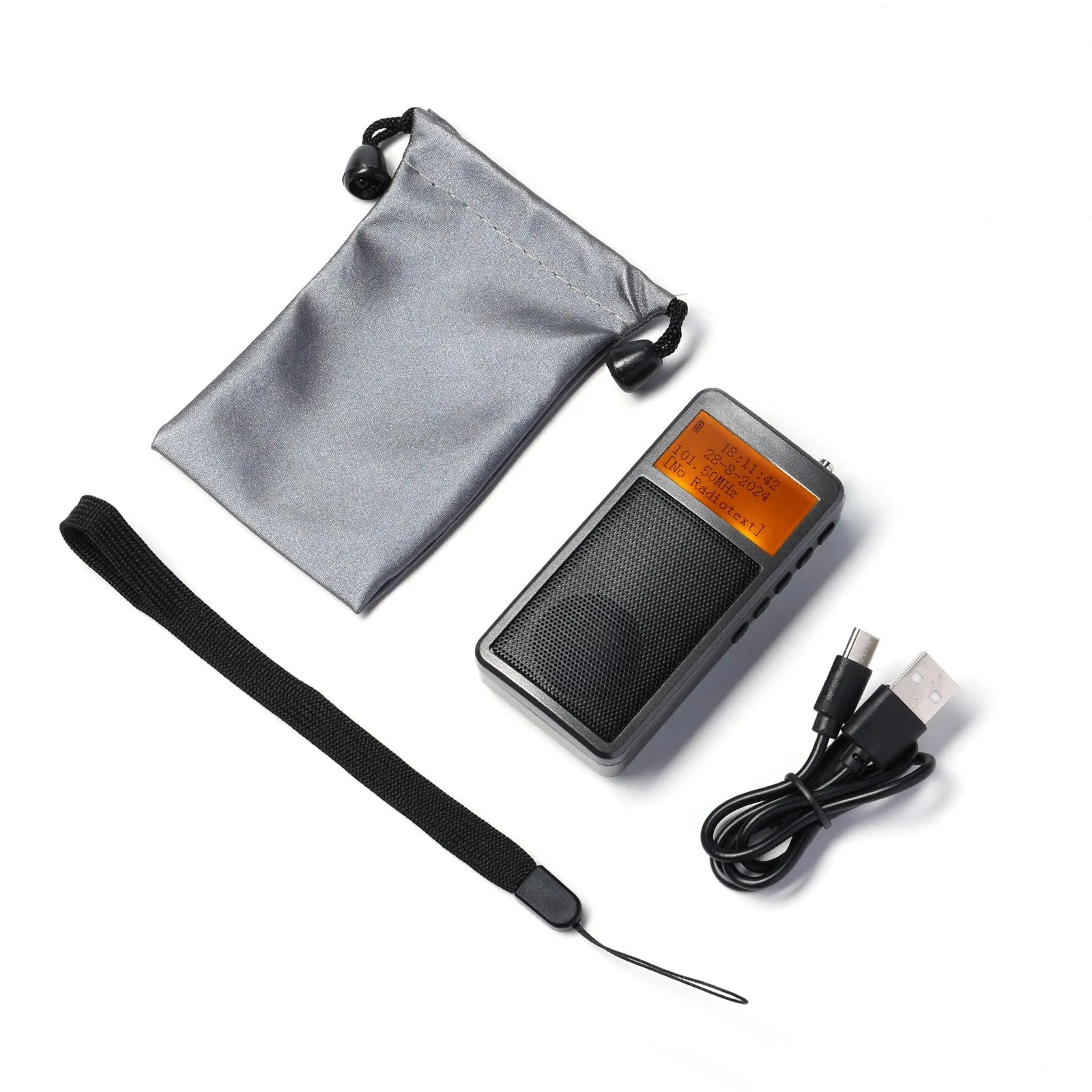 Raddy RF205 Portable FM Radio | BT 5.3| FM-to-BT Signal Output | Pocket Mini | Type-C Charging | Alarm Clock