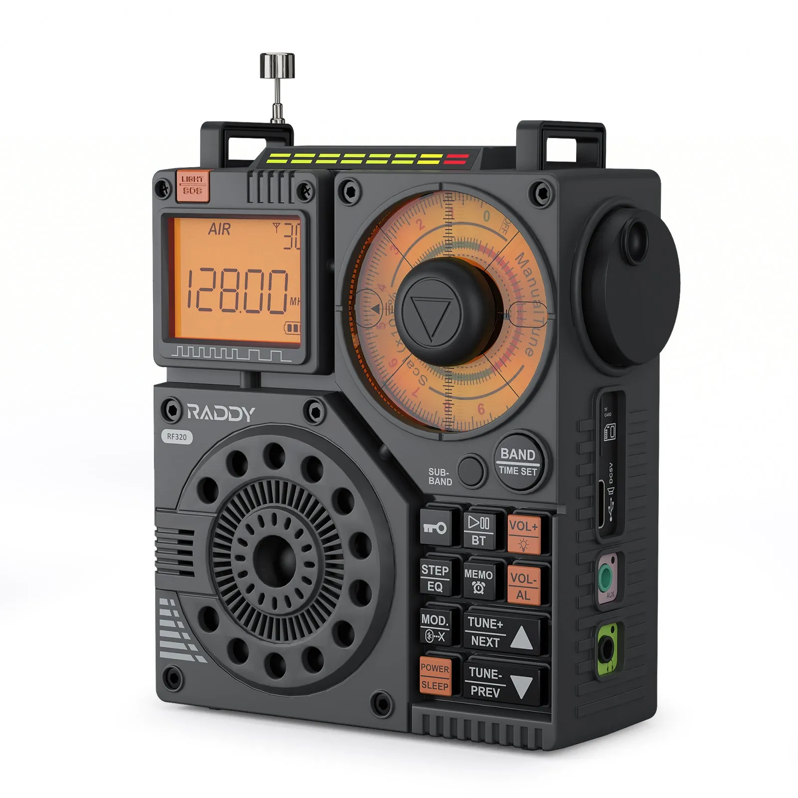 Raddy RF320 Shortwave Radio | FM/AM/SW/VHF/WB/AIR | Remote Control | Bluetooth 5.0