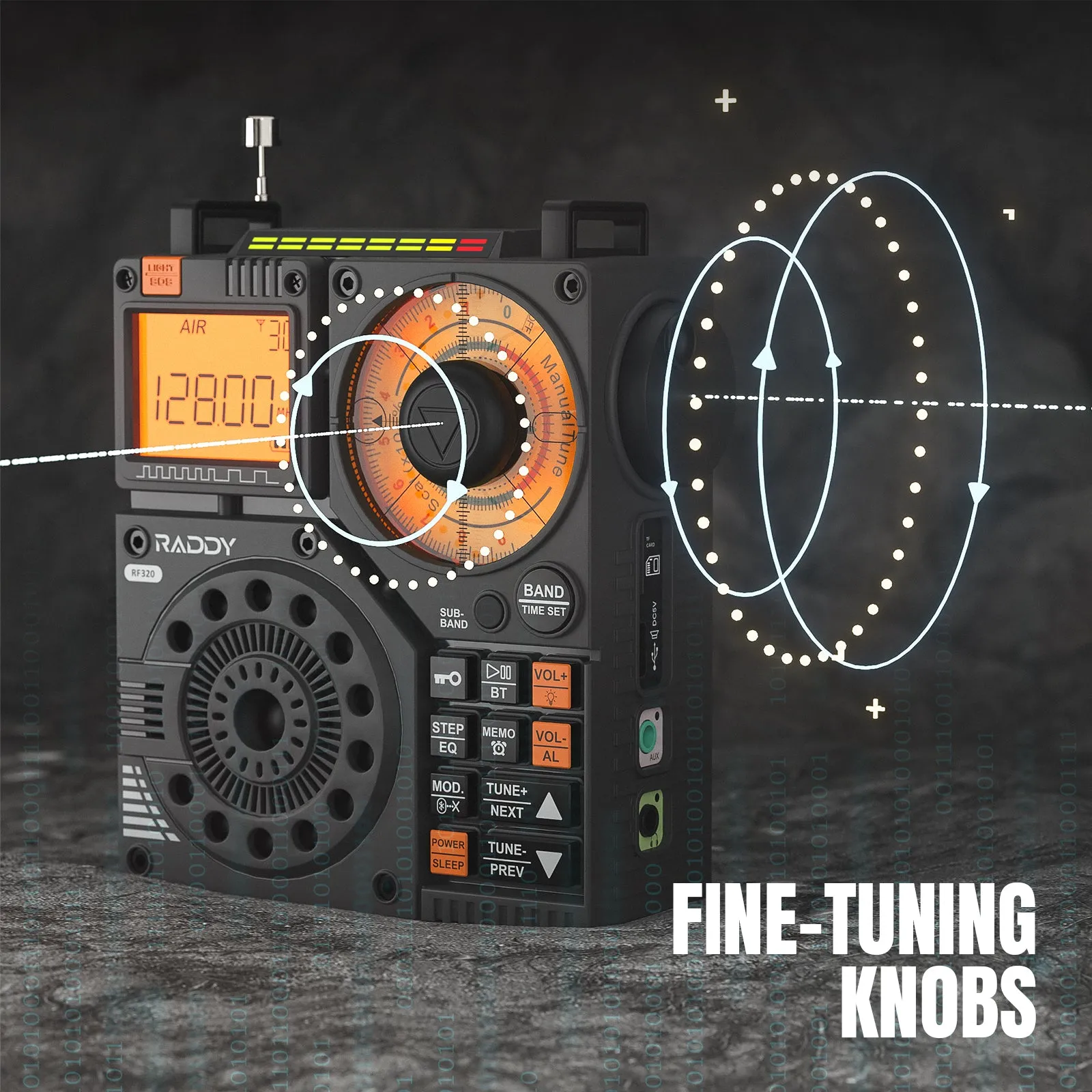 Raddy RF320 Shortwave Radio | FM/AM/SW/VHF/WB/AIR | Remote Control | Bluetooth 5.0