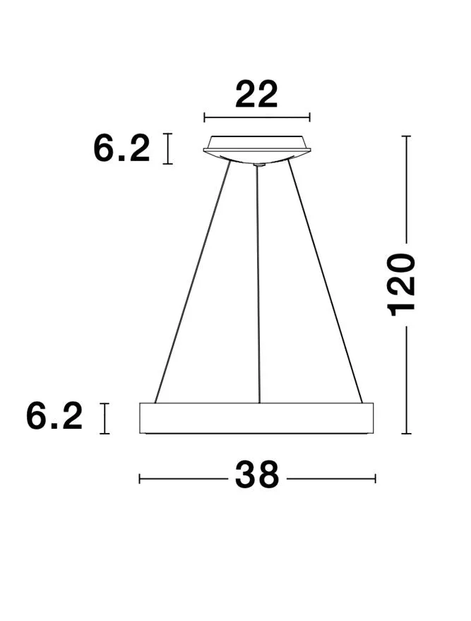RAN Brushed Silver Aluminium & Acrylic Dimmable Warm Light Ring Pendant Small - ID 10426