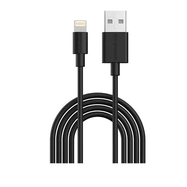 RAVPower Lightning Cable Charge & Sync 3.3ft 1m Black-Z8WX