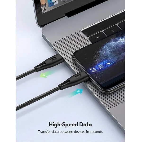 RAVPower Type-C to Lightning Cable 2m Nylon Black-IRNV