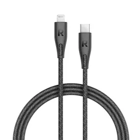 RAVPower Type-C to Lightning Cable 2m Nylon Black-IRNV