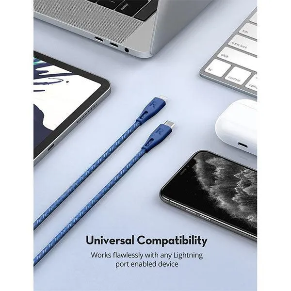 RAVPower Type-C to Lightning Cable 2m Nylon Blue-XXKH