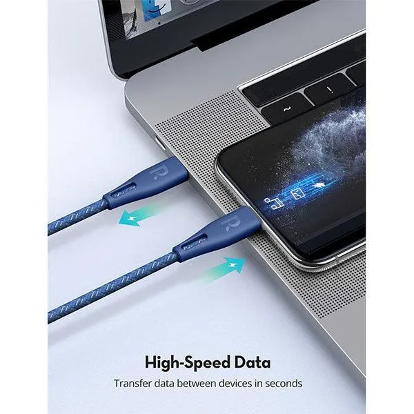 RAVPower Type-C to Lightning Cable 2m Nylon Blue-XXKH
