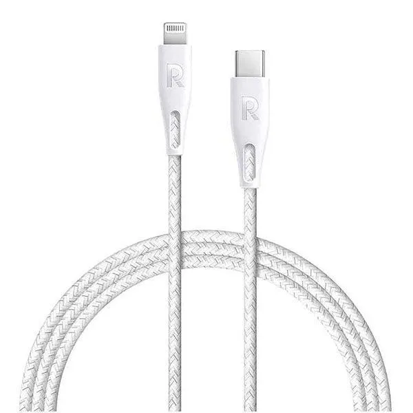 RAVPower Type-C to Lightning Cable 2m Nylon White-G3MV