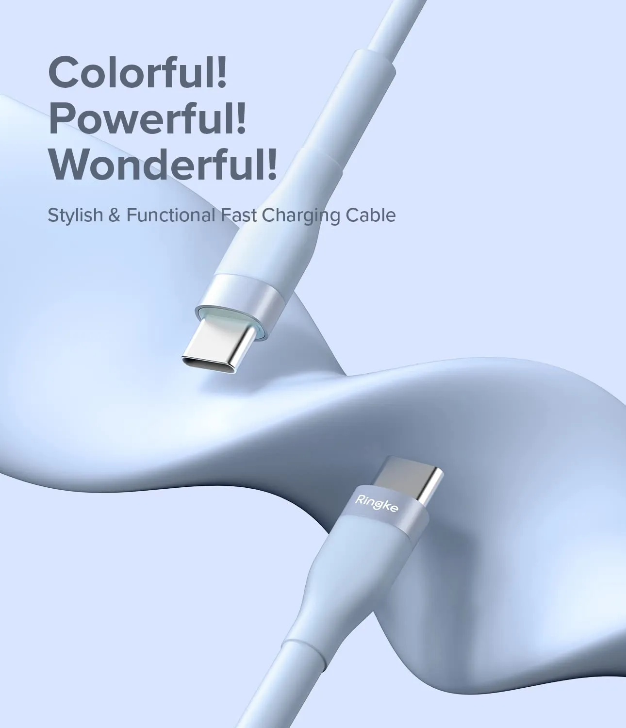 Ringke Fast Charging Pastel Cable USB Type-C to Type-C - Blue (2m)
