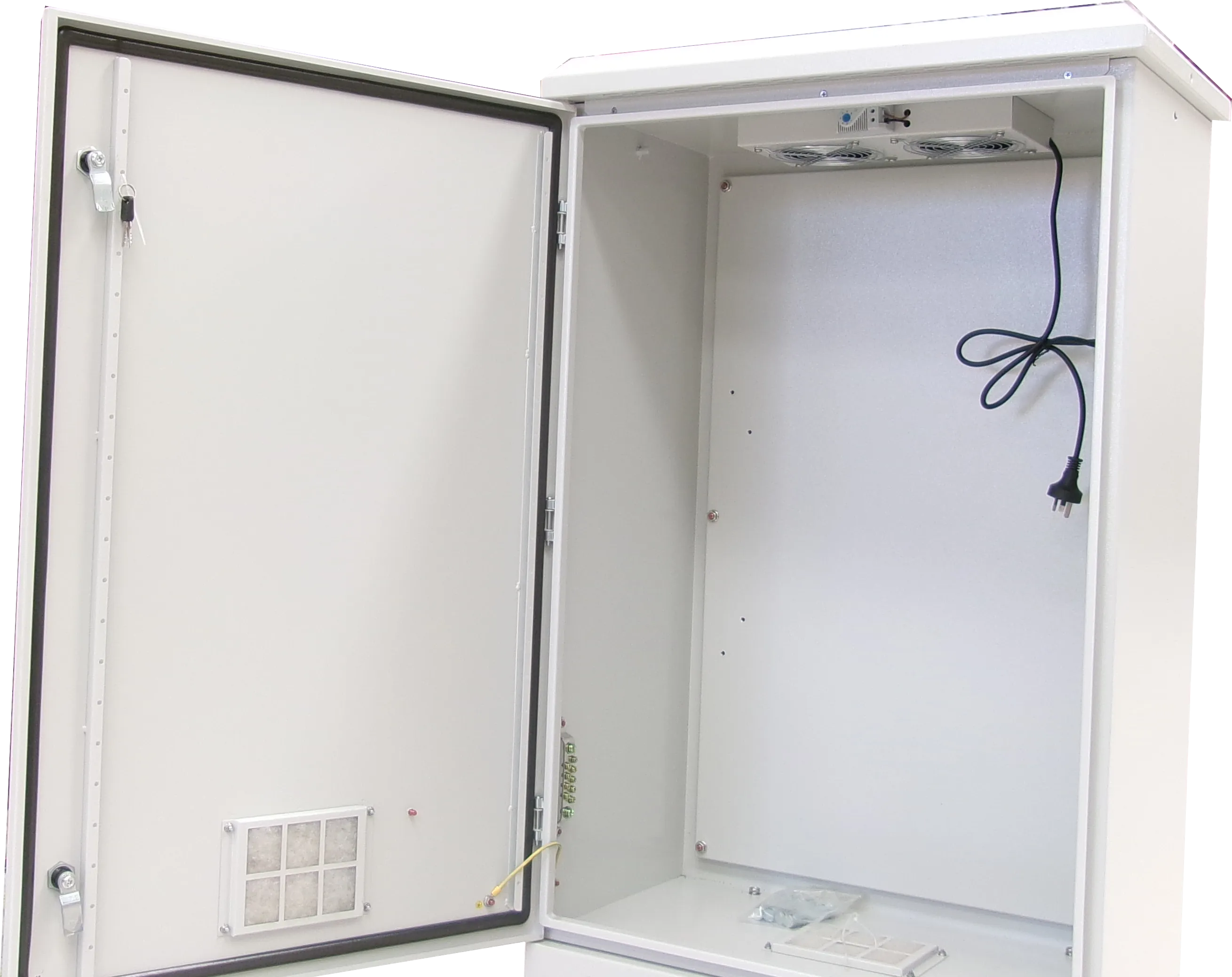 RODNV624010, Steel Teclom Enclosure IP55, RAL 7035 Gray, 2.0mm Galvanised Steel