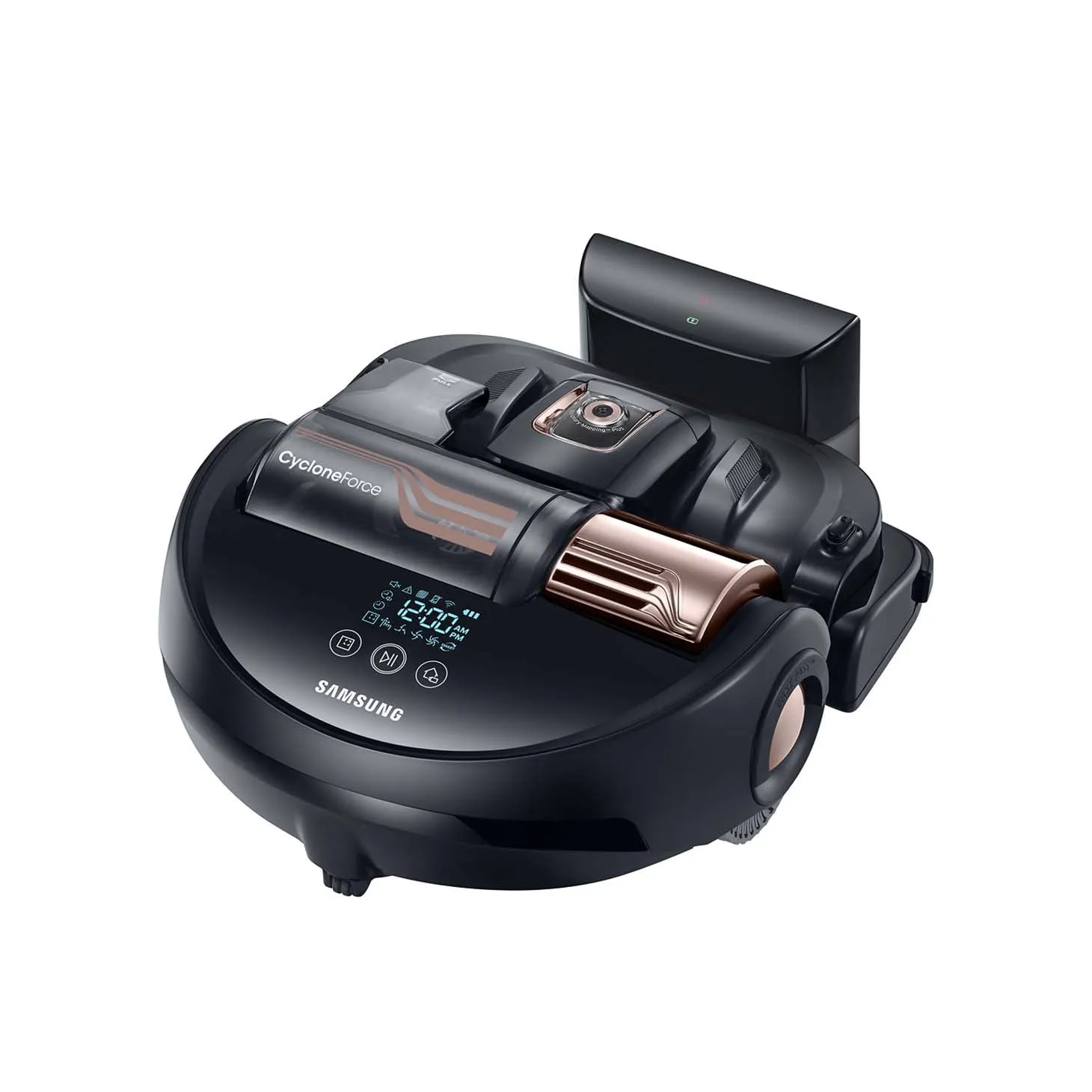 Samsung - POWERbot Turbo App-Controlled Self-Charging Robot Vacuum - Obsidian Copper