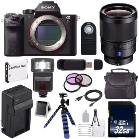 Sony Alpha a7R II Mirrorless Digital Camera (International Model)   Sony Distagon T FE 35mm f/1.4 ZA Lens   72mm 3 Piece Graphic Bundle