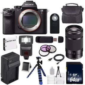Sony Alpha a7R II Mirrorless Digital Camera (International Model)   Sony E 55-210mm f/4.5-6.3 OSS E-Mount Lens (Black) Awesome Bundle