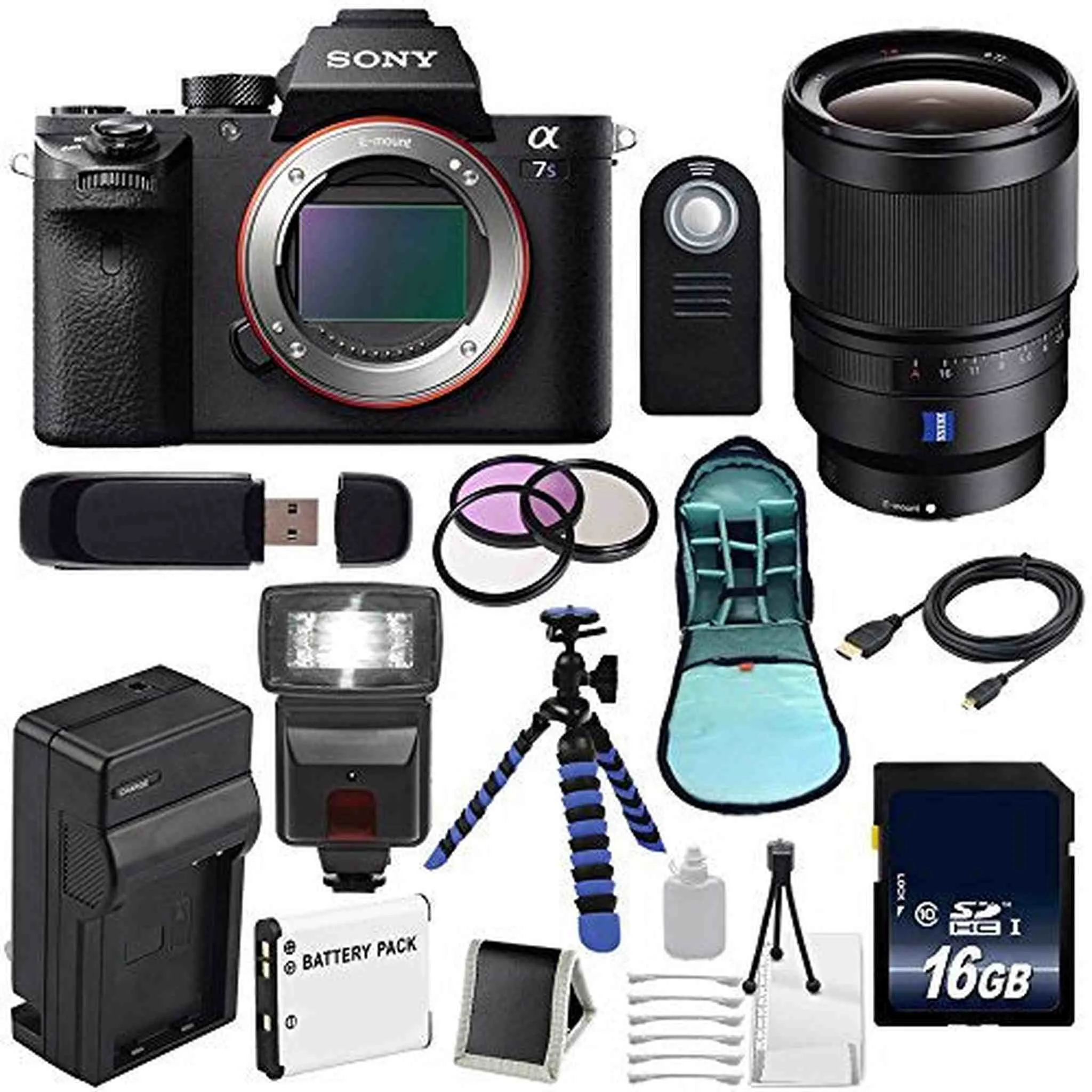 Sony Alpha a7S II a7S Mark II a7SII ILCE7SM2/B Mirrorless Digital Camera (International Model)   Sony Distagon T FE 35mm Lens Innovative Bundle