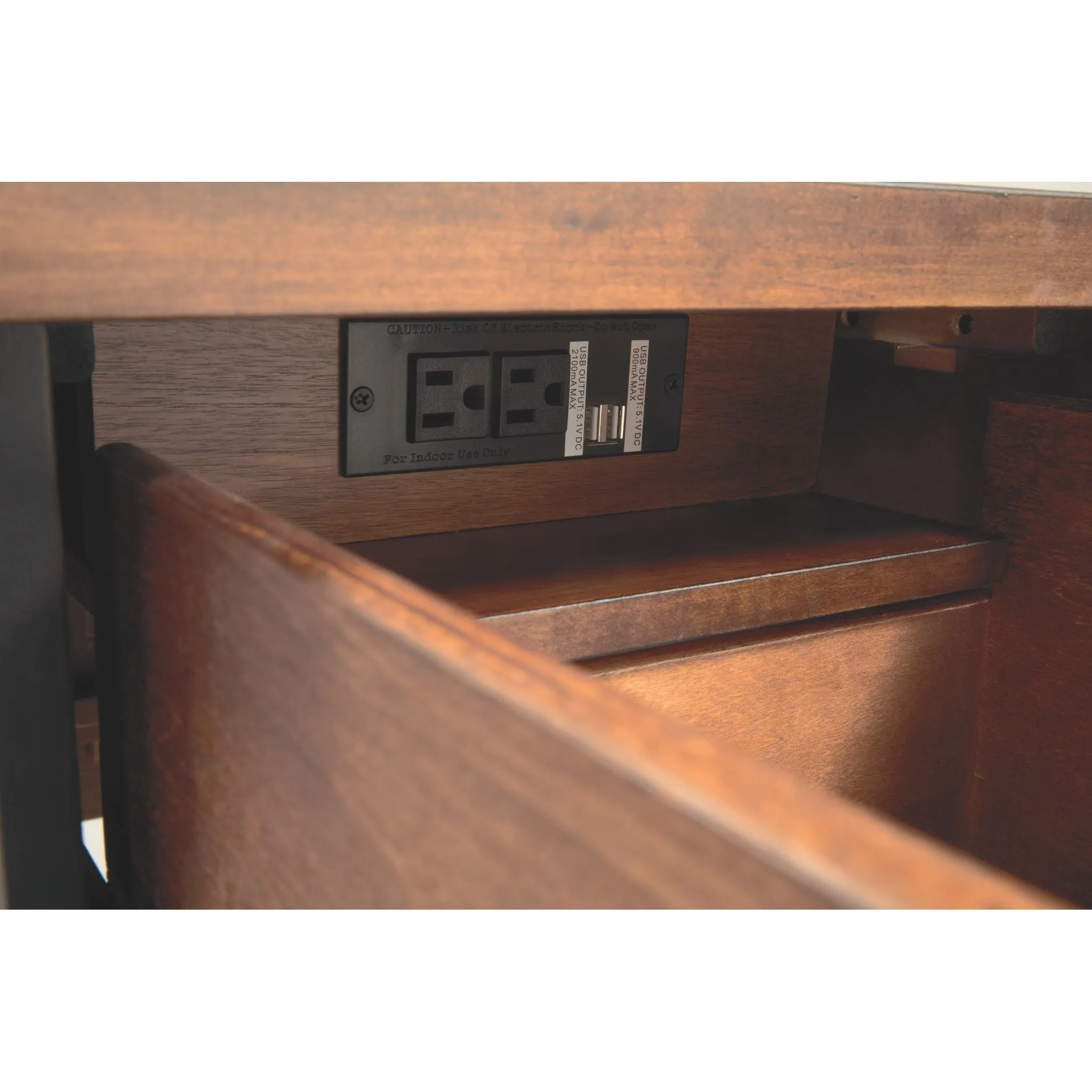 Stanah Chairside Table - Two-tone