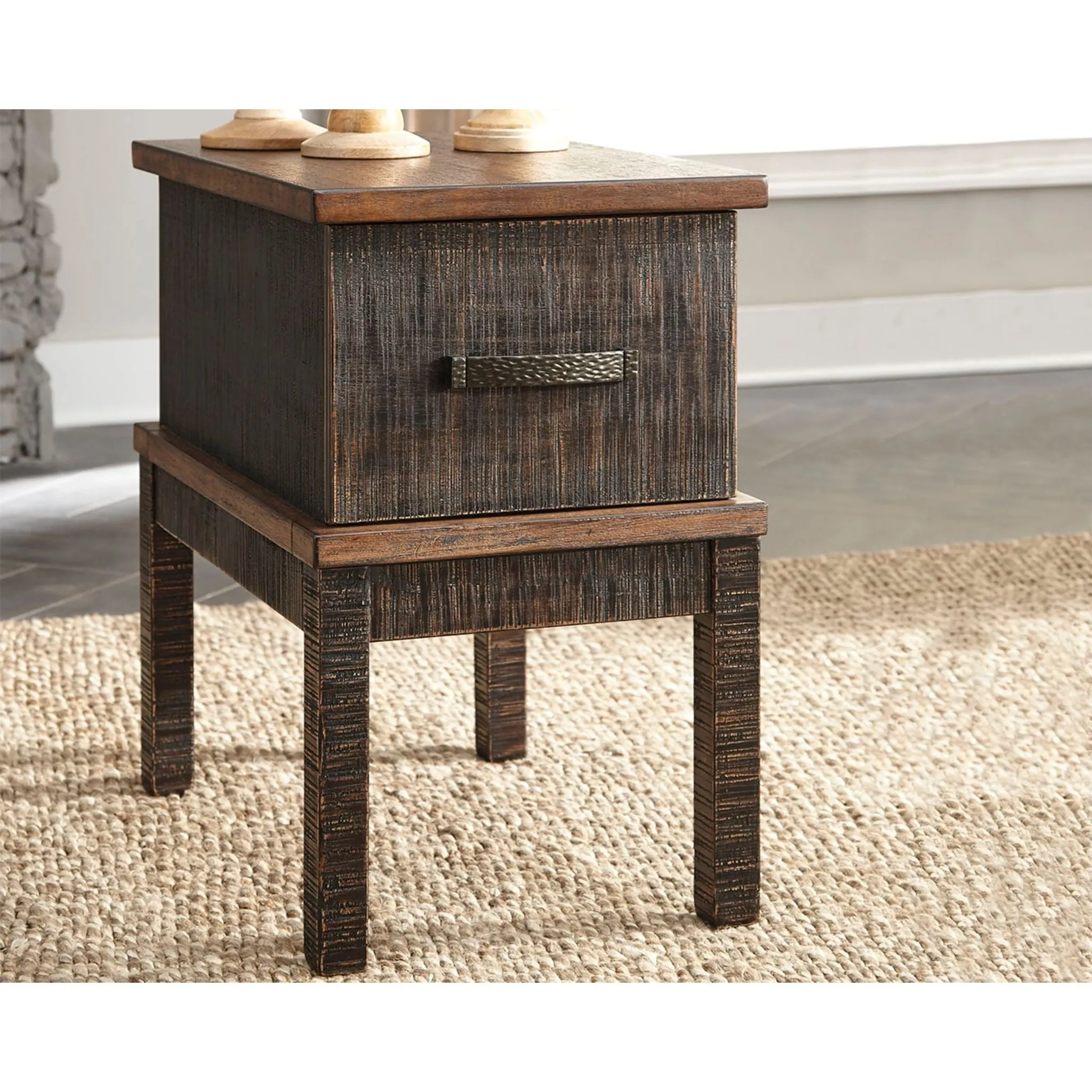 Stanah Chairside Table - Two-tone