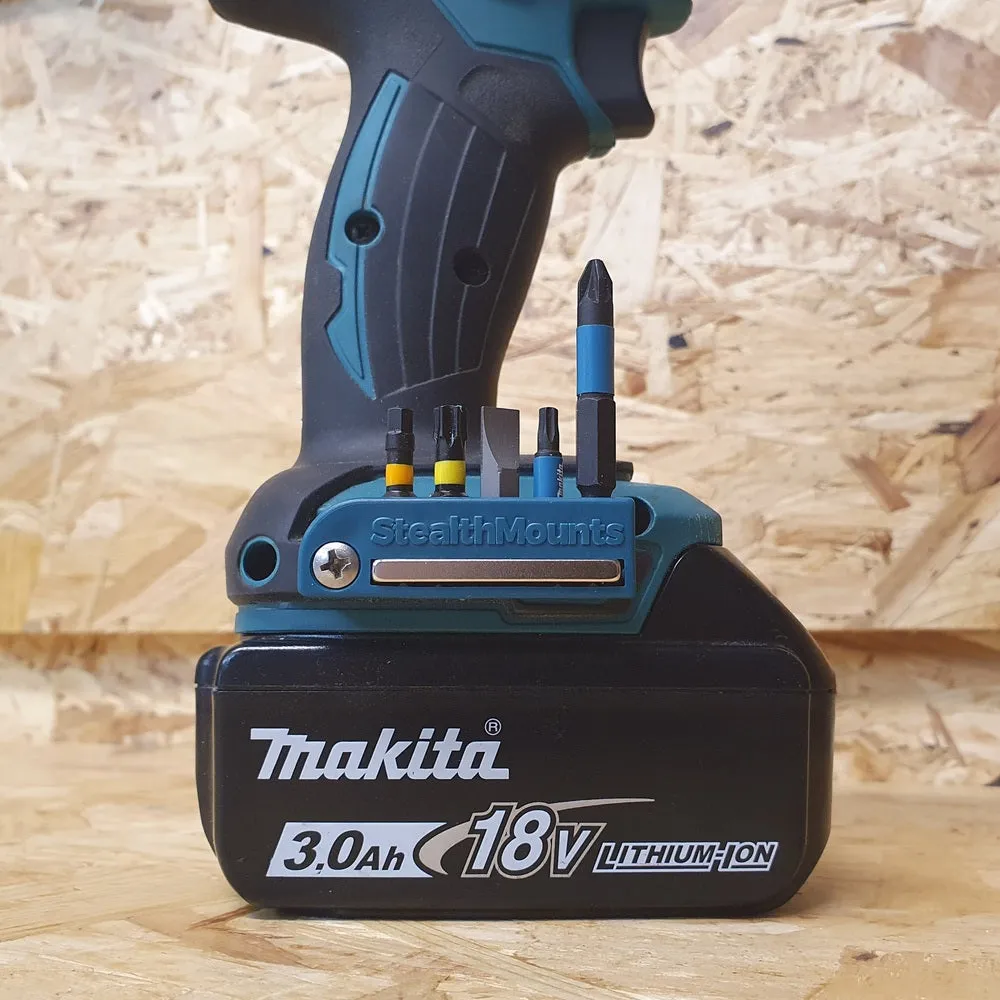 Stealthmounts Magnetic Bit Holders - 2 Pack - BH-MK-BLU-2 - To Fit Makita LXT XGT