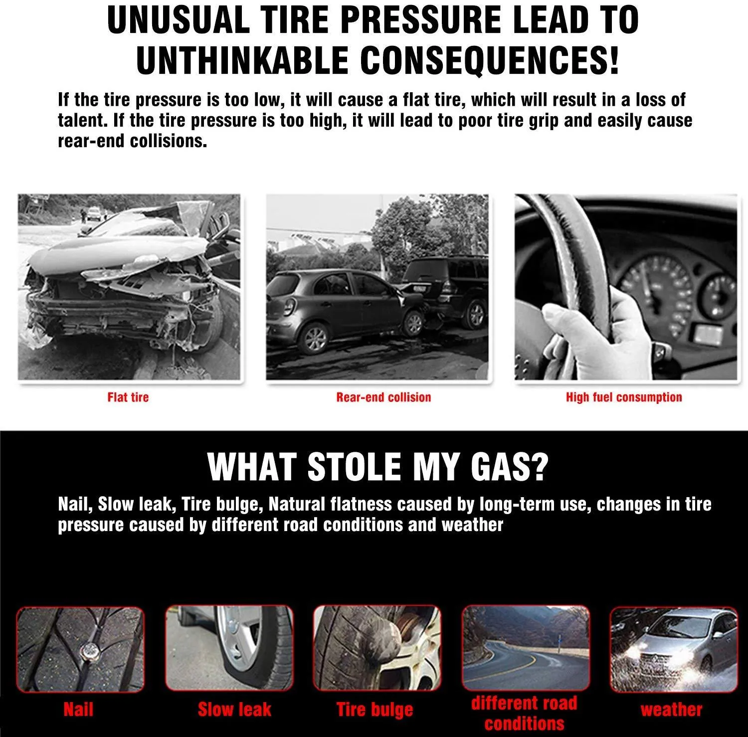 STEEL MATE Wireless TPMS Monitor Solar Power Tire Pressure Monitoring System