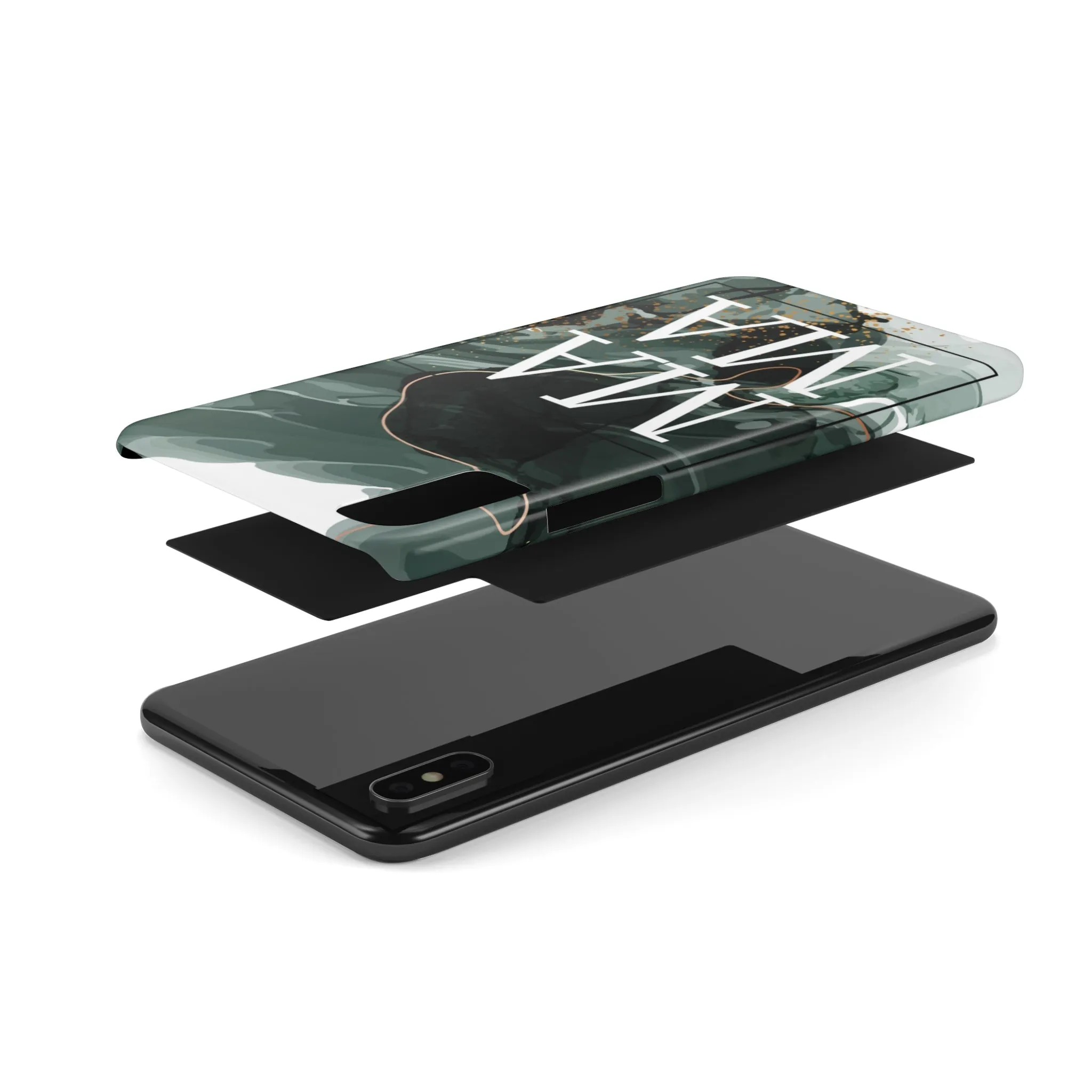 Stylish 'Mama' Black and White Marble Cell Phone Case - Elegant Protective Cover for Moms