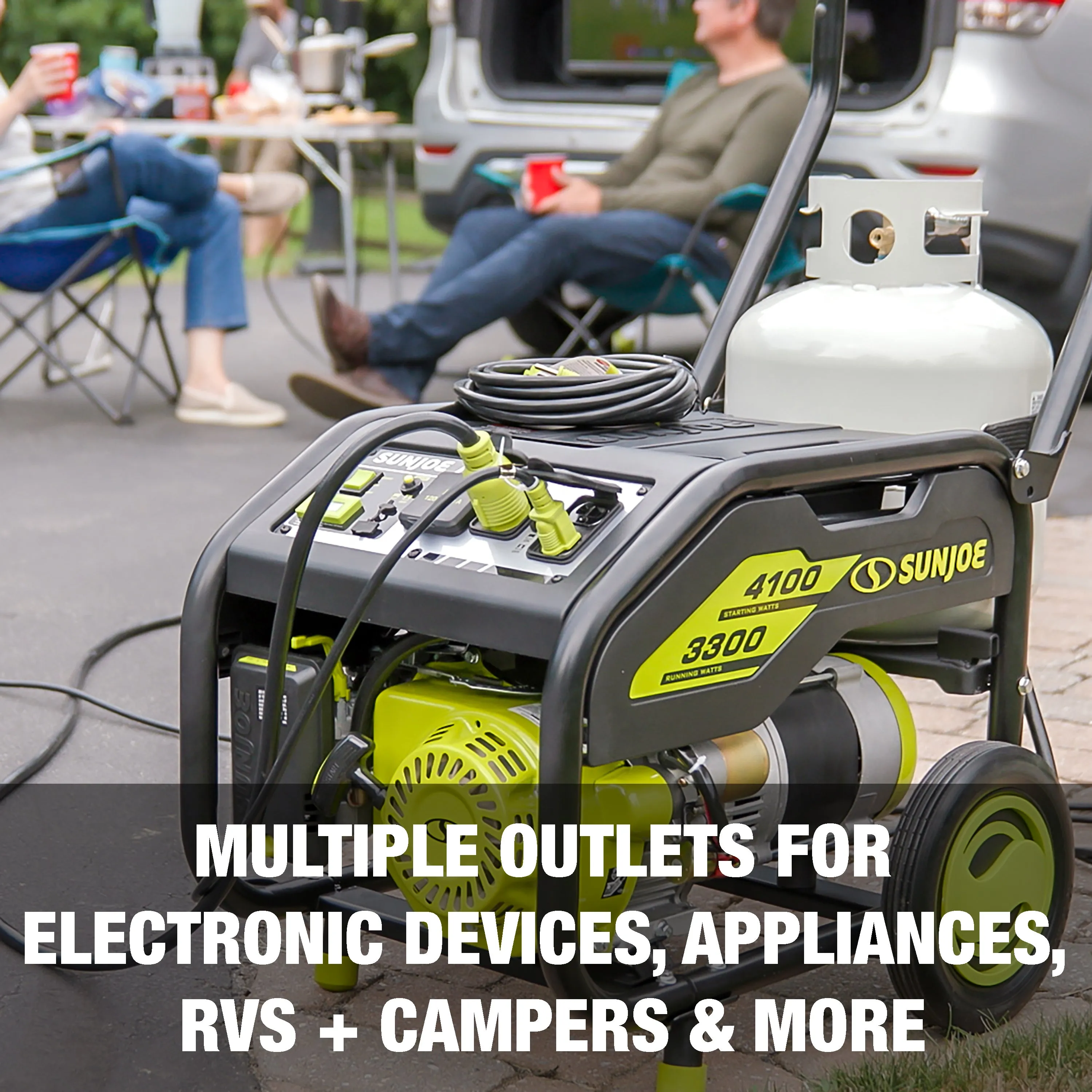 Sun Joe Portable Power Bundle | Generator   Power Station   Extension Cord