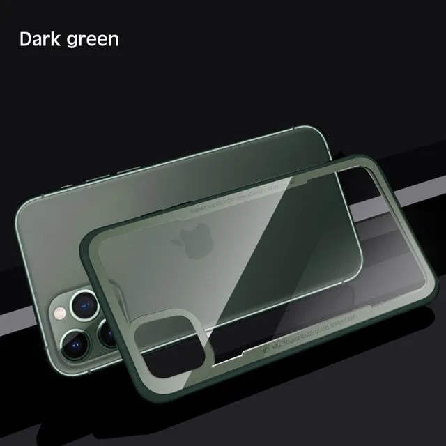 Tempered Glass Case For iPhone 7 8 6 6s Plus High Quality Clear Soft Silicone Glass Cover For iPhone 11 Pro X XR XS Max Cases