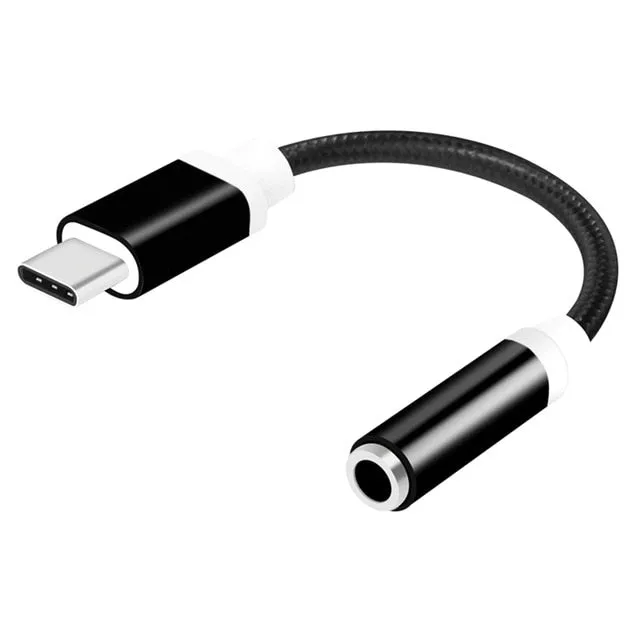 Type-C to 3.5mm Jack Converter Earphone Audio Adapter Cable Type USB C to 3.5 mm Headphone Aux Cable for Huawei P20 Lite Mate 20