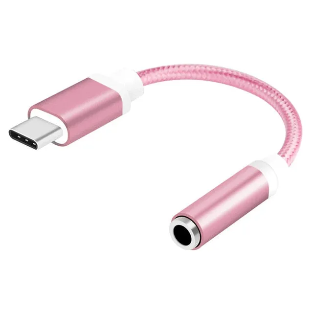 Type-C to 3.5mm Jack Converter Earphone Audio Adapter Cable Type USB C to 3.5 mm Headphone Aux Cable for Huawei P20 Lite Mate 20