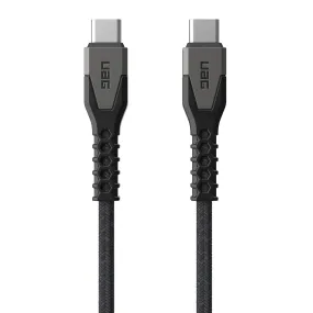 UAG 5 ft. 150cm USB-C to USB-C Kevlar Rugged Charge and Sync Cable - Black - 15-12678