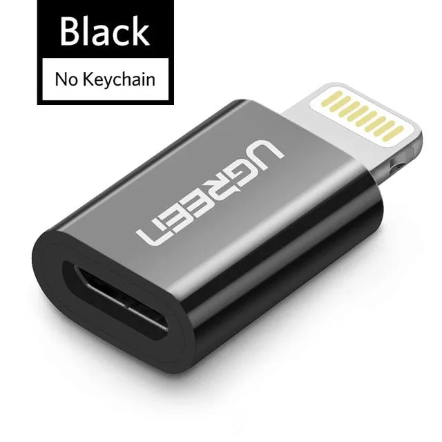 Ugreen USB Adapter for iPhone 7 Lightning to Micro USB for iPhone X XS Max 6s Adapter Fast Charging Data Sync for iPad USB Cable