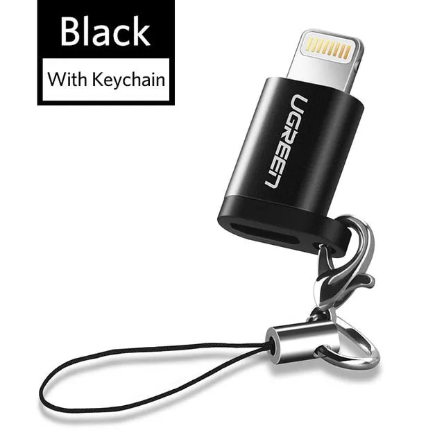 Ugreen USB Adapter for iPhone 7 Lightning to Micro USB for iPhone X XS Max 6s Adapter Fast Charging Data Sync for iPad USB Cable