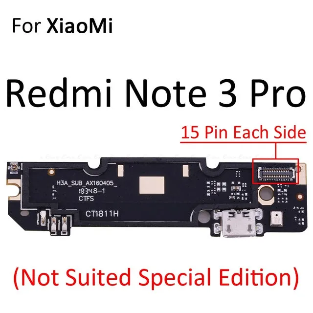 USB Power Charging Connector Plug Port Dock Flex Cable For Xiaomi Redmi 2 2A 3S 4A 4X 5A Note 4X Global 2 4 Note 3 Pro 5A