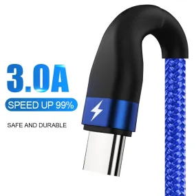 USB Type C Cable For Samsung S10 S9 S8 A50 Xiaomi Redmi Note 7 Fast Charging USB-C Charger Mobile Phone USBC Type-C Cable