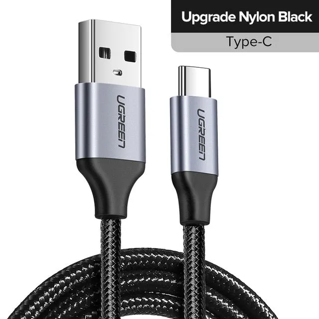 USB Type C Cable for Samsung S9 S8 Fast Charge Type-C Mobile Phone Charging Wire USB C Cable for Xiaomi mi9 Redmi note 7