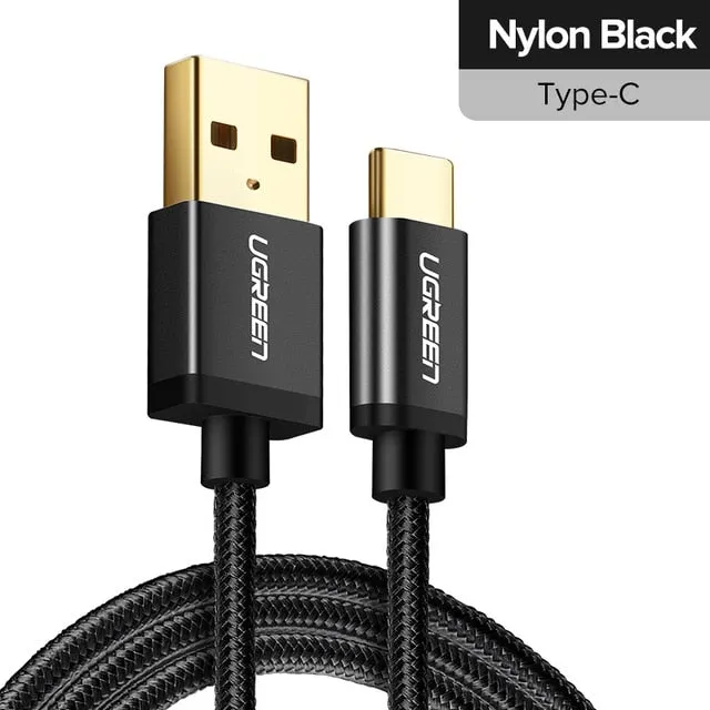 USB Type C Cable for Samsung S9 S8 Fast Charge Type-C Mobile Phone Charging Wire USB C Cable for Xiaomi mi9 Redmi note 7