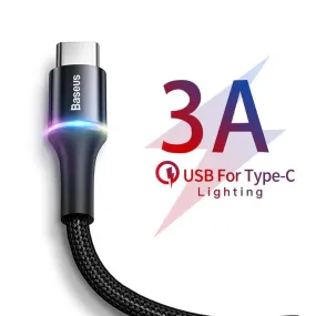 USB Type C Cable For Samsung Xiaomi Redmi Note 7 Mi 9t Fast Charging Cord USB-C Charger Mobile Phone USBC Type-c Cable 2m