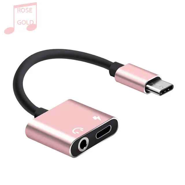 USB Type C To 3.5mm Earphone Jack Adapter For Leeco Le Max 2/Pro 3 S3 Aux Audio Cable Headphone Charger Charging USB-C Converter