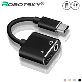 USB Type C To 3.5mm Earphone Jack Adapter For Leeco Le Max 2/Pro 3 S3 Aux Audio Cable Headphone Charger Charging USB-C Converter