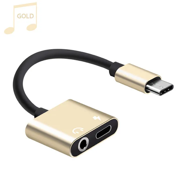 USB Type C To 3.5mm Earphone Jack Adapter For Leeco Le Max 2/Pro 3 S3 Aux Audio Cable Headphone Charger Charging USB-C Converter