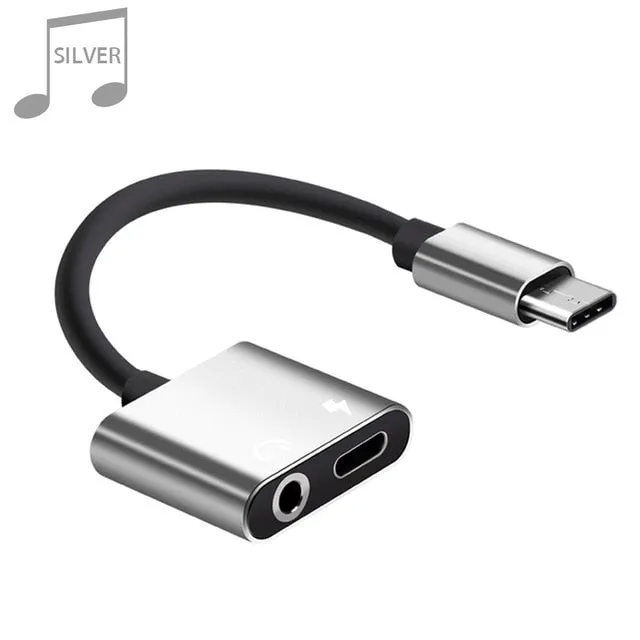 USB Type C To 3.5mm Earphone Jack Adapter For Leeco Le Max 2/Pro 3 S3 Aux Audio Cable Headphone Charger Charging USB-C Converter