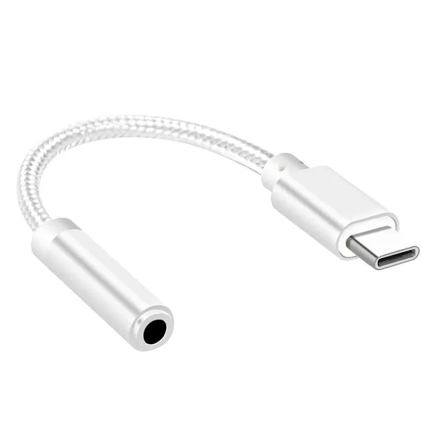 USB Type-C to 3.5mm Headphone Jack AUX Audio Cable Adapter for Samsung LG Nexus Oneplus Nokia Xiaomi Huawei Type C Smart Phones