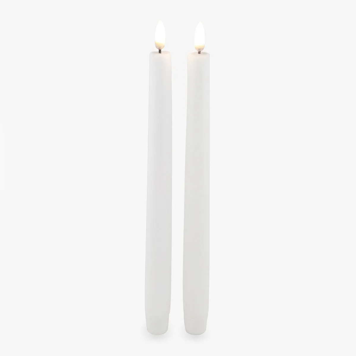 Uyuni Lighting Flameless Tapered Candles (White 2 Pack)