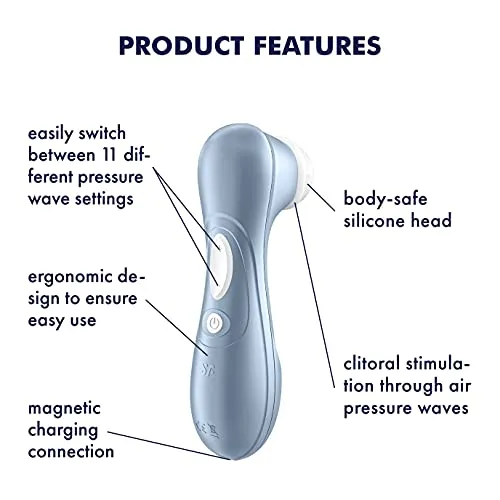 Vibrator, Satisfyer Pro 2 Next Generation, Clitoris Suction Cup with 11 Intensity Settings for Touch-Free Stimulation, Lay-on Vibrator with Rechargeable Battery, Waterproof