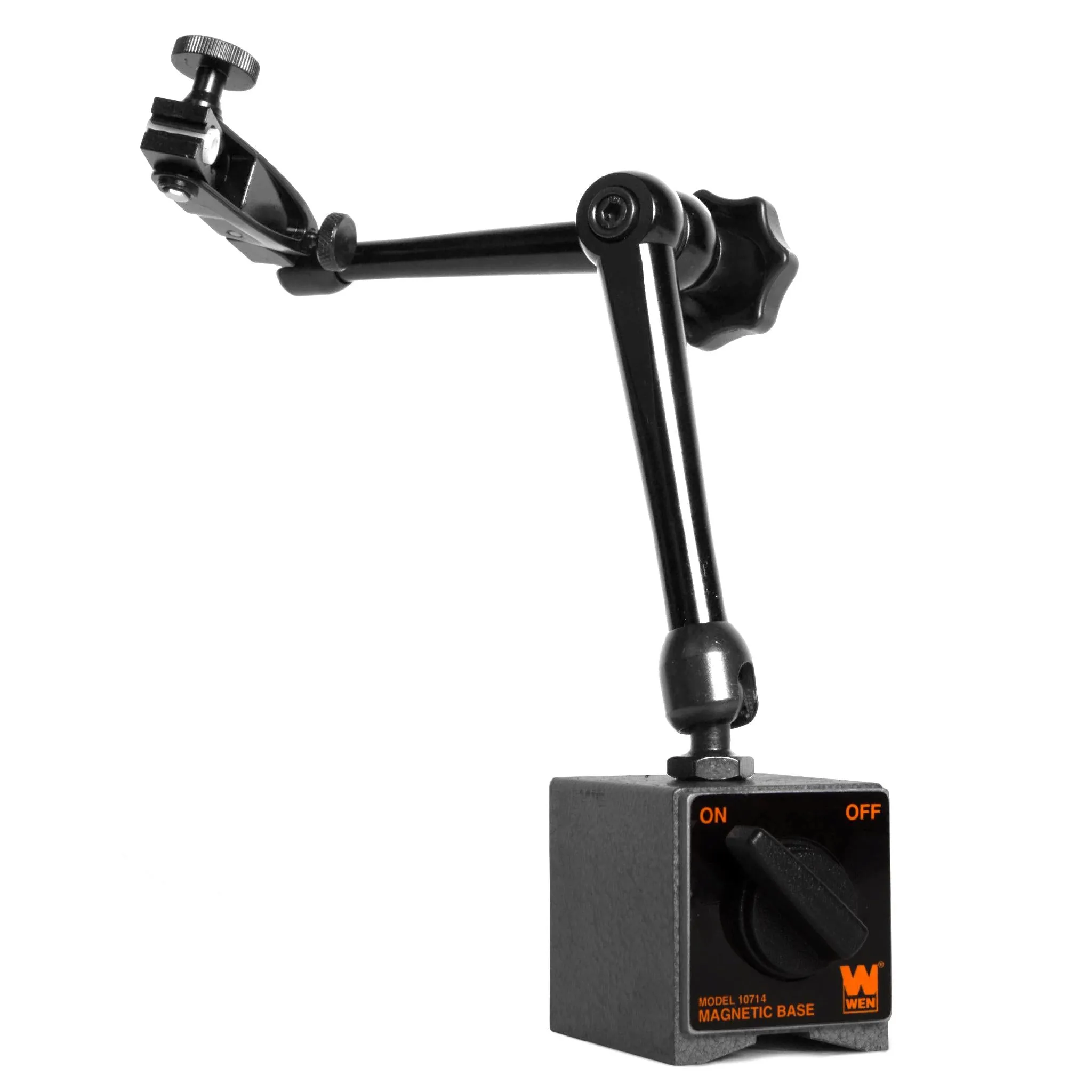 WEN 10714 Industrial Strength Three Segment Magnetic Base for Dial Indicators with Quick Release