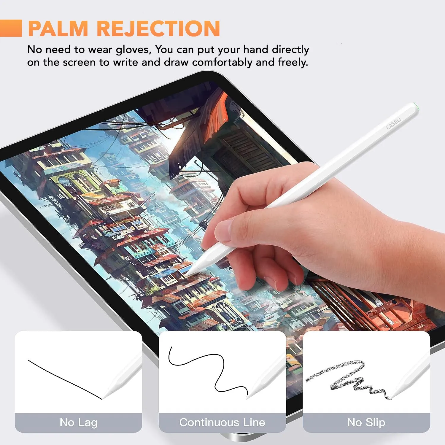 Wireless Stylus Pen for iPad with Palm Rejection