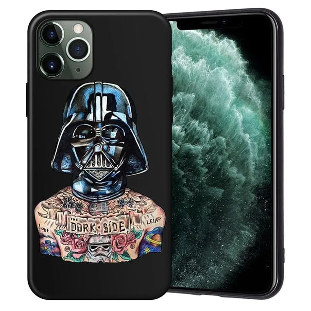 XIX for Funda iPhone 11 Pro Case 5 5S 6 6S 7 8 Plus X XS Max Tattoo Cartoon for Cover iPhone 7 Case Soft TPU for iPhone XR Case