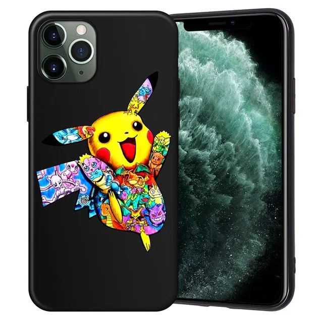 XIX for Funda iPhone 11 Pro Case 5 5S 6 6S 7 8 Plus X XS Max Tattoo Cartoon for Cover iPhone 7 Case Soft TPU for iPhone XR Case