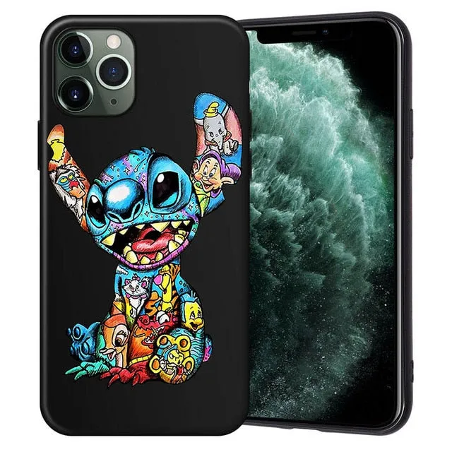 XIX for Funda iPhone 11 Pro Case 5 5S 6 6S 7 8 Plus X XS Max Tattoo Cartoon for Cover iPhone 7 Case Soft TPU for iPhone XR Case