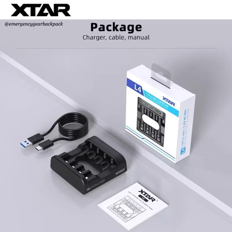 XTAR L4 1.5V&1.2V Battery Charger