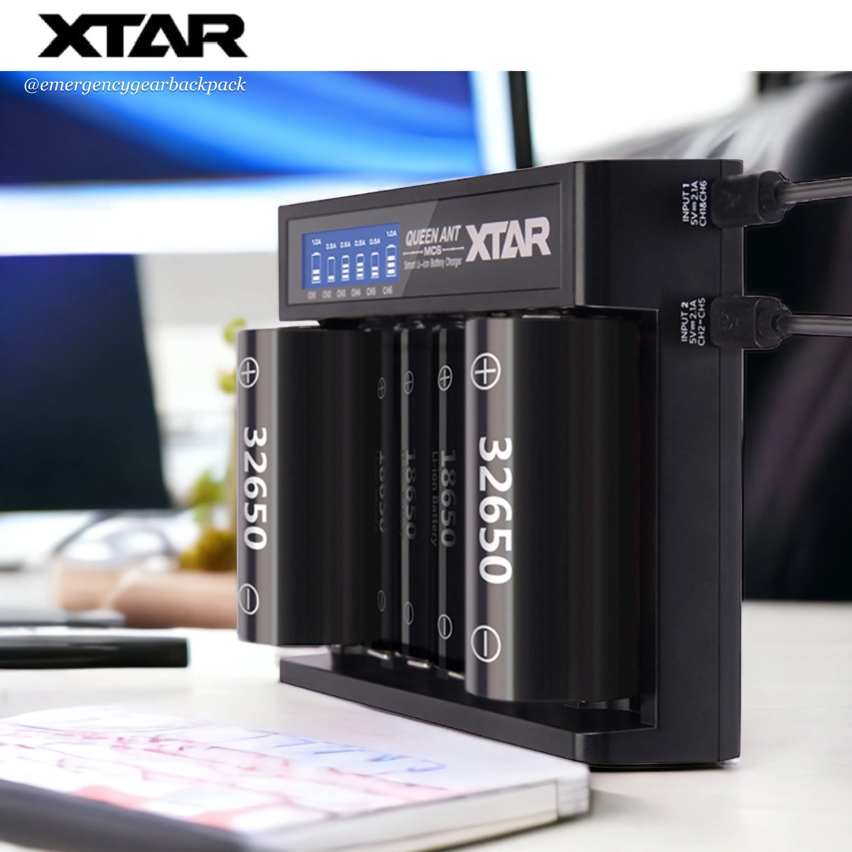 XTAR QUEEN ANT MC6 Li-ion 32650 Battery Charger