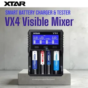 XTAR VX4 Visible Mixer – Universal Smart Battery Charger & Tester